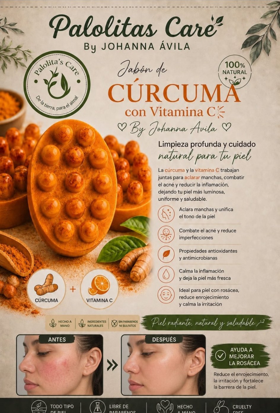 Jabón de Cúrcuma con Vitamina C